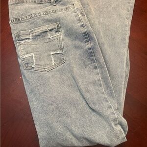 Wide leg denim jeans